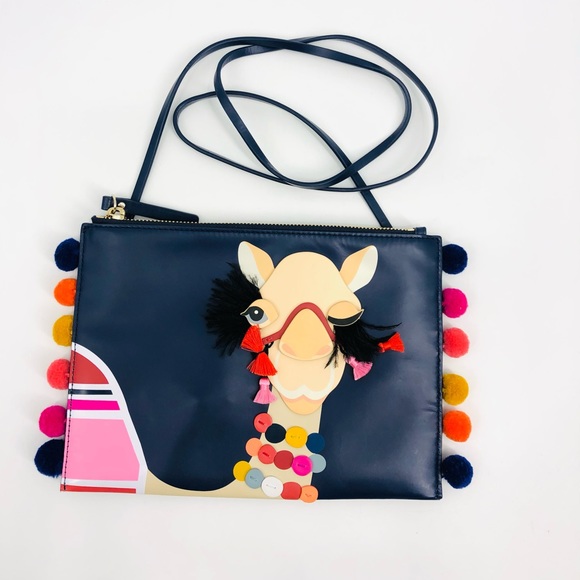 ✨Kate Spade Winking Camel Blue Multicolored Bag - Picture 7 of 16